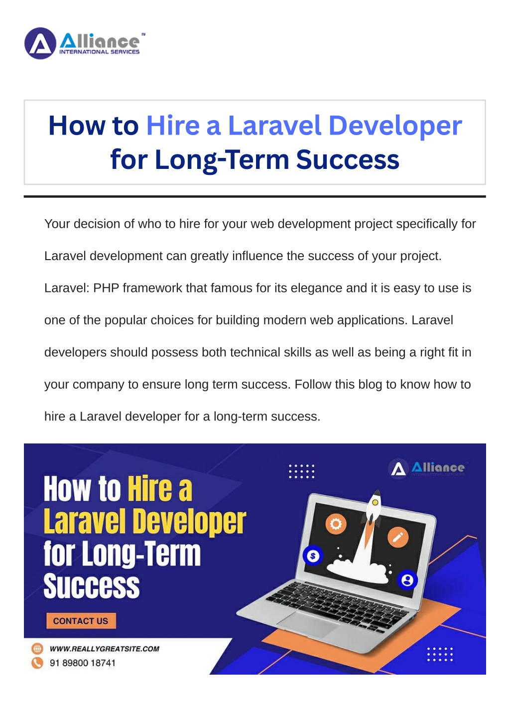 how to hire a laravel developer for long term l.w