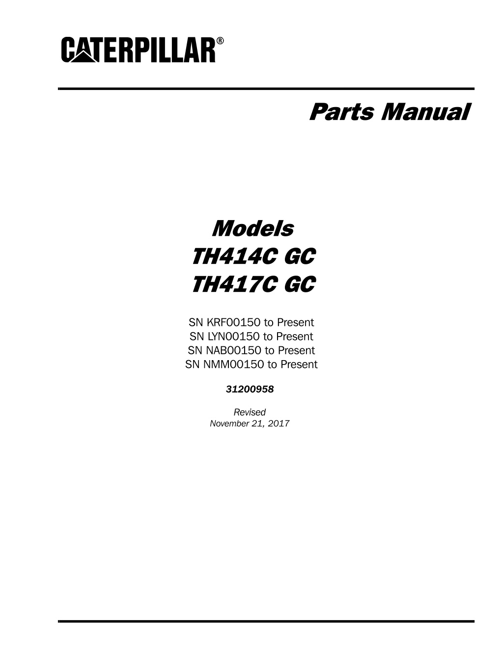 parts manual l.w