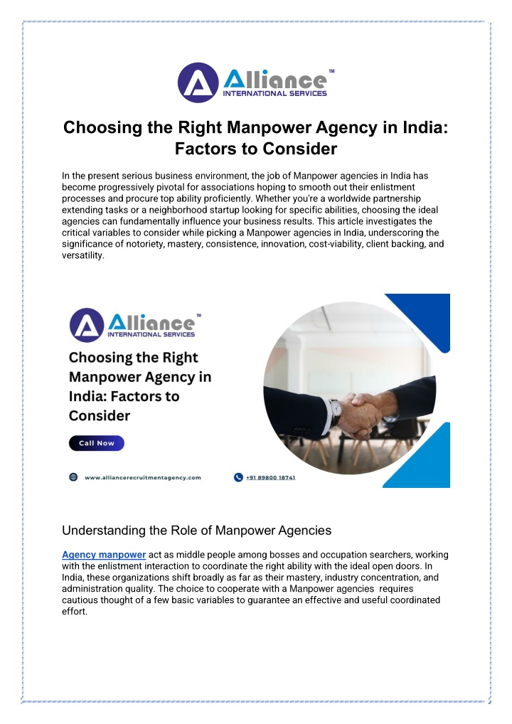 choosing the right manpower agency in india n.w