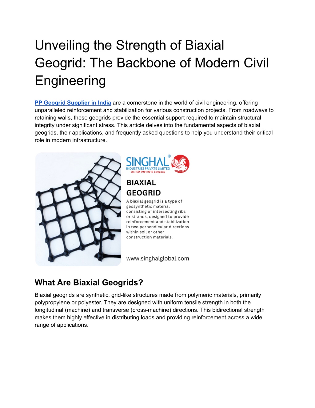 unveiling the strength of biaxial geogrid l.w