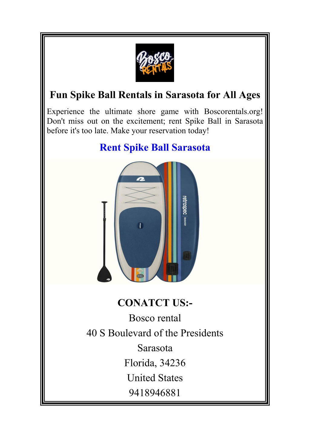 fun spike ball rentals in sarasota for all ages l.w