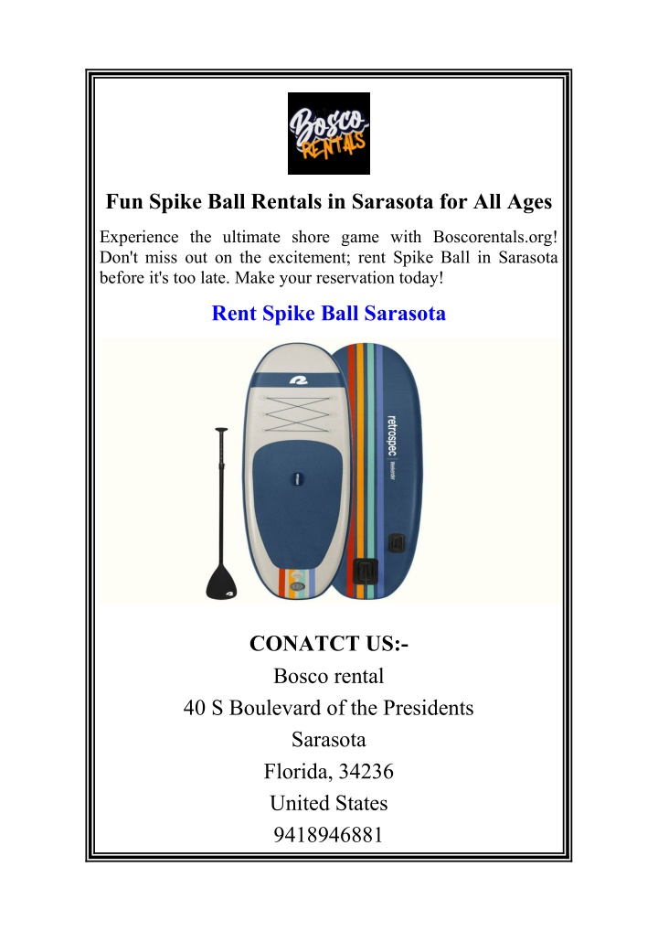 fun spike ball rentals in sarasota for all ages n.w