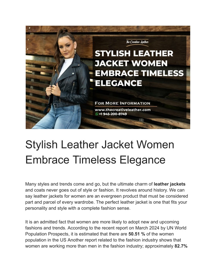stylish leather jacket women embrace timeless n.w