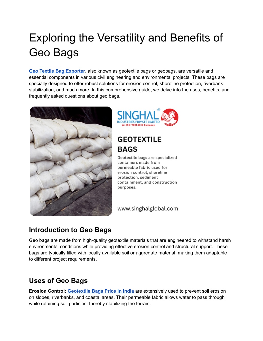 exploring the versatility and benefits of geo bags l.w