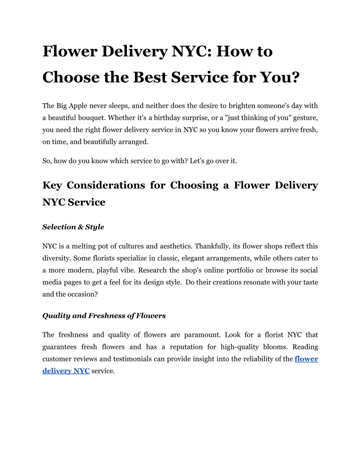 flower delivery nyc how to n.w