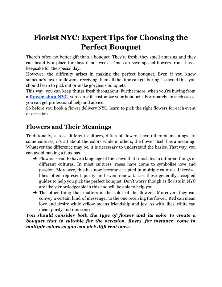 florist nyc expert tips for choosing the perfect n.w