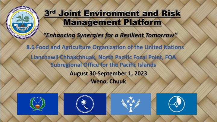 Enhancing Synergies for a Resilient Tomorrow - FAO in FSM