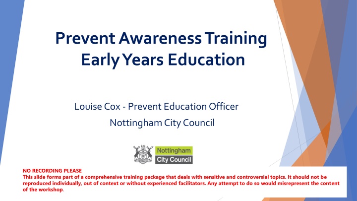 Prevent Duty Training for Early Years Education Professionals