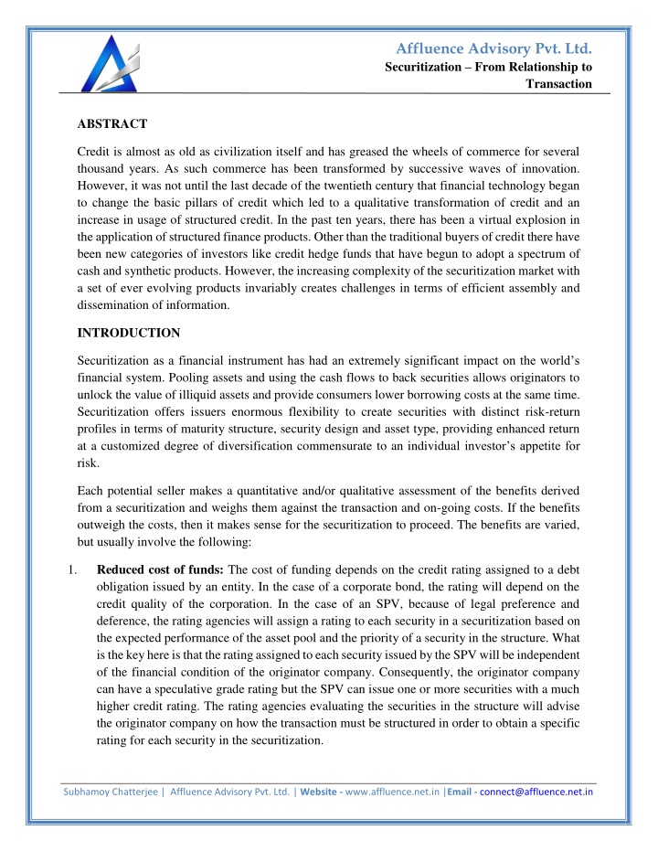 affluence advisory pvt ltd n.w