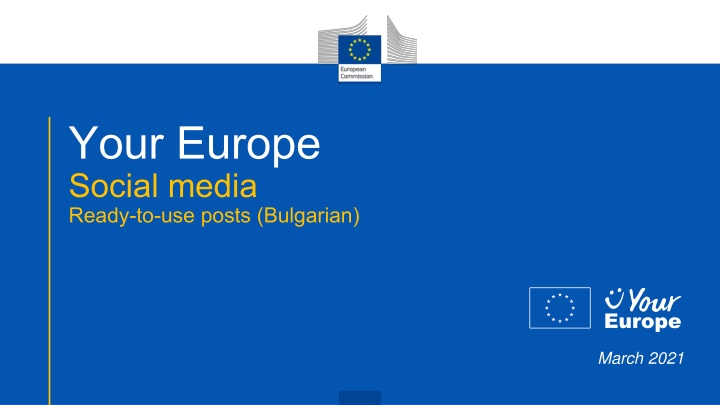 Your Europe Social Media Promotion Guidelines - March 2021