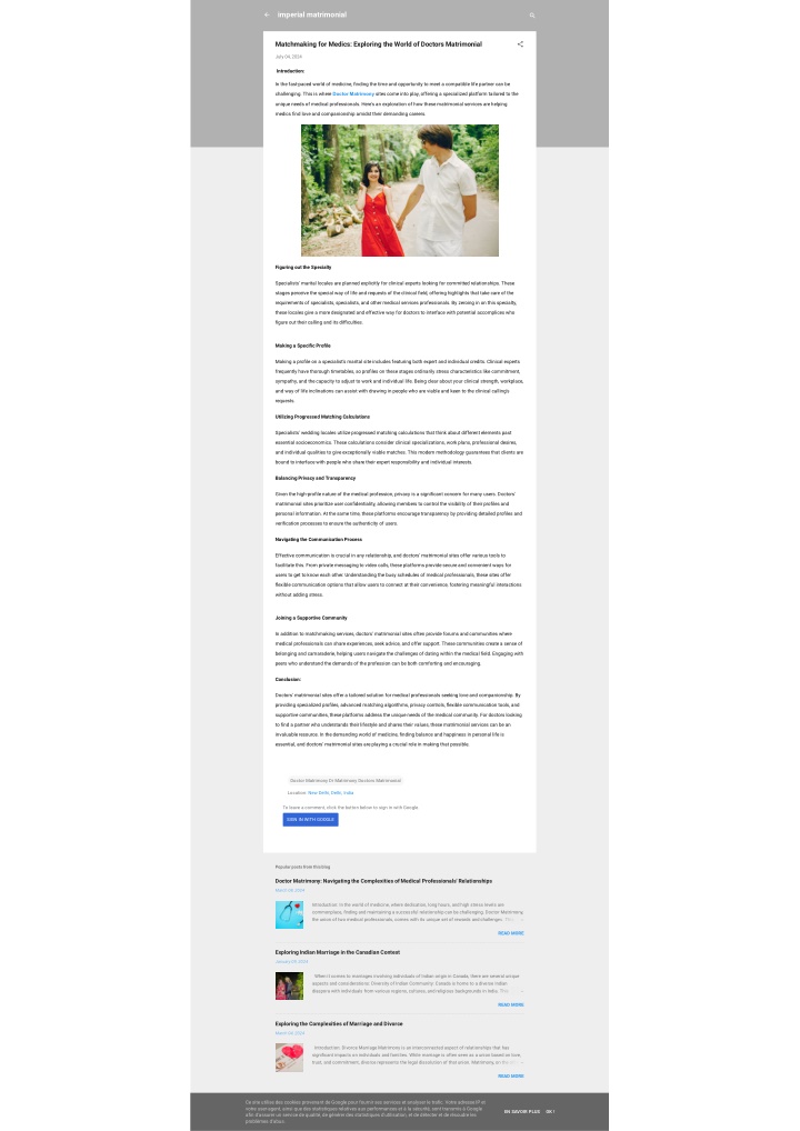 imperial matrimonial n.w