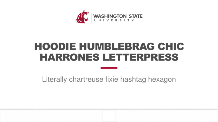 Trendy Scenes from Washington State University Campus