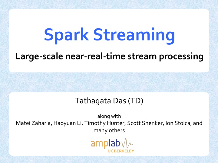 Introduction to Spark Streaming for Large-Scale Stream Processing
