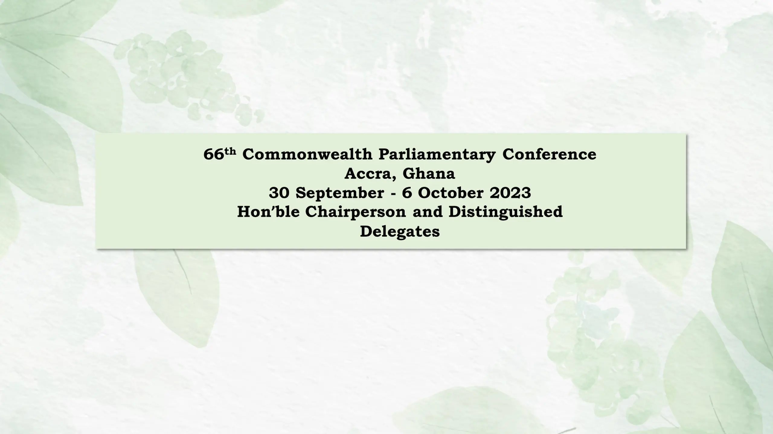 Energizing Parliaments for Sustainable Futures