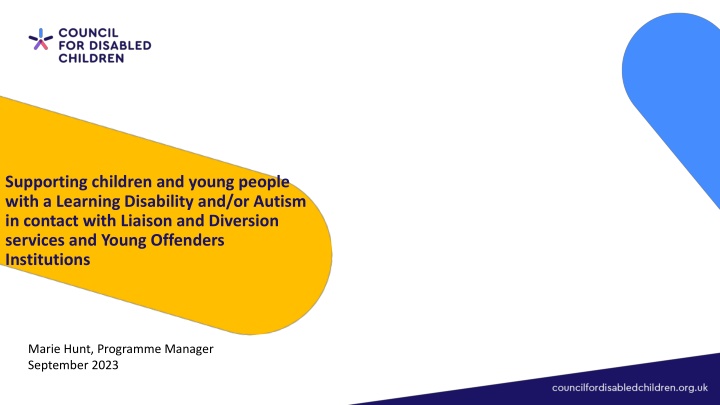 Supporting Children and Young People with Learning Disability and Autism in Liaison and Diversion Services