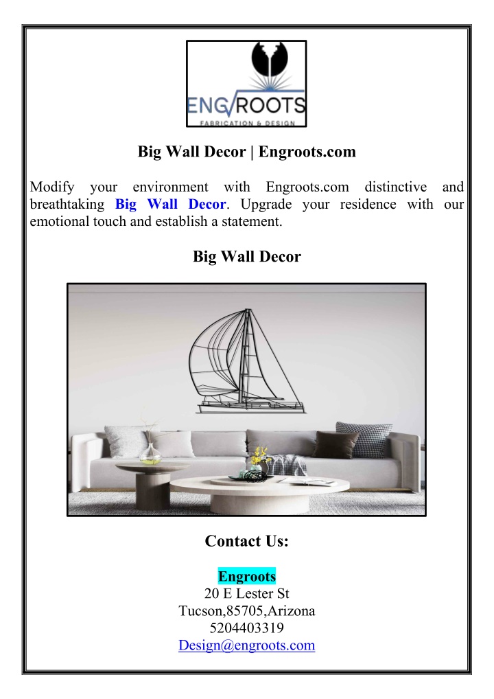 big wall decor engroots com n.w