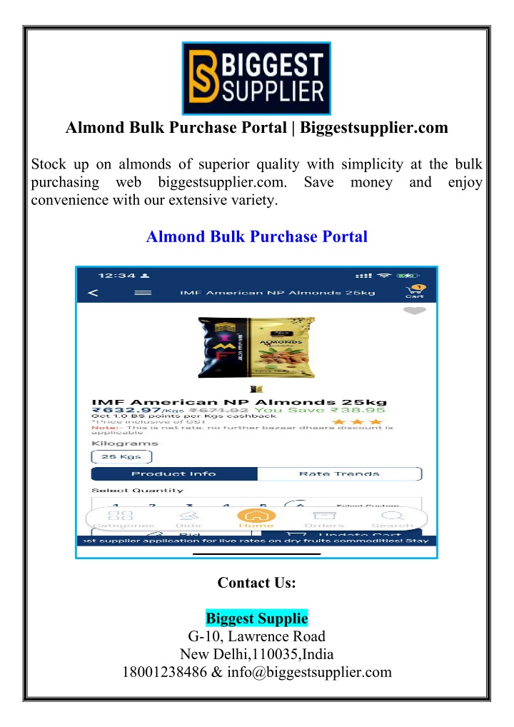 almond bulk purchase portal biggestsupplier com n.w