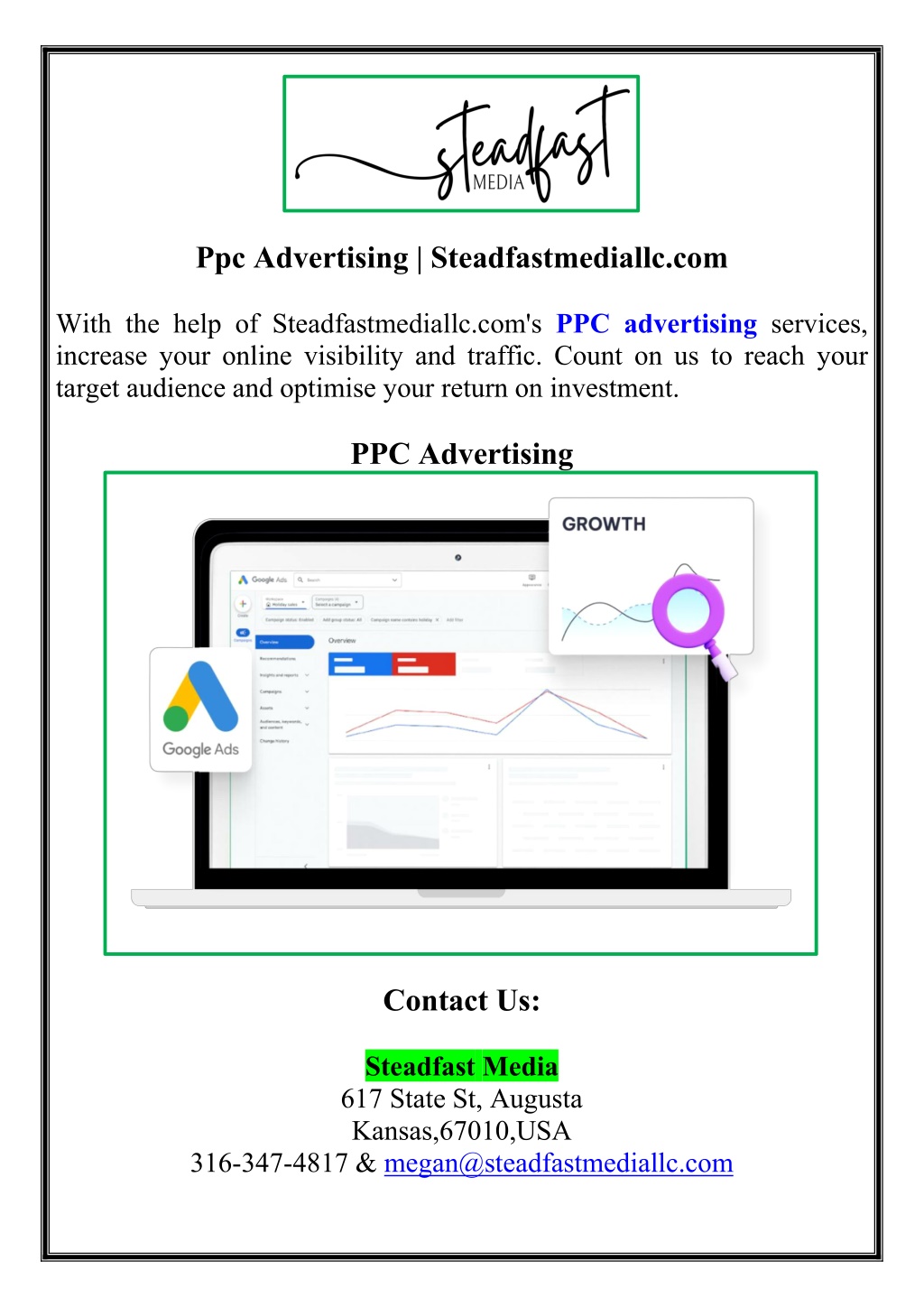 ppc advertising steadfastmediallc com l.w