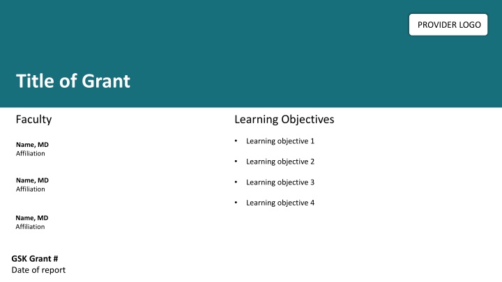 Grant Educational Outcomes and Practice Changes Report