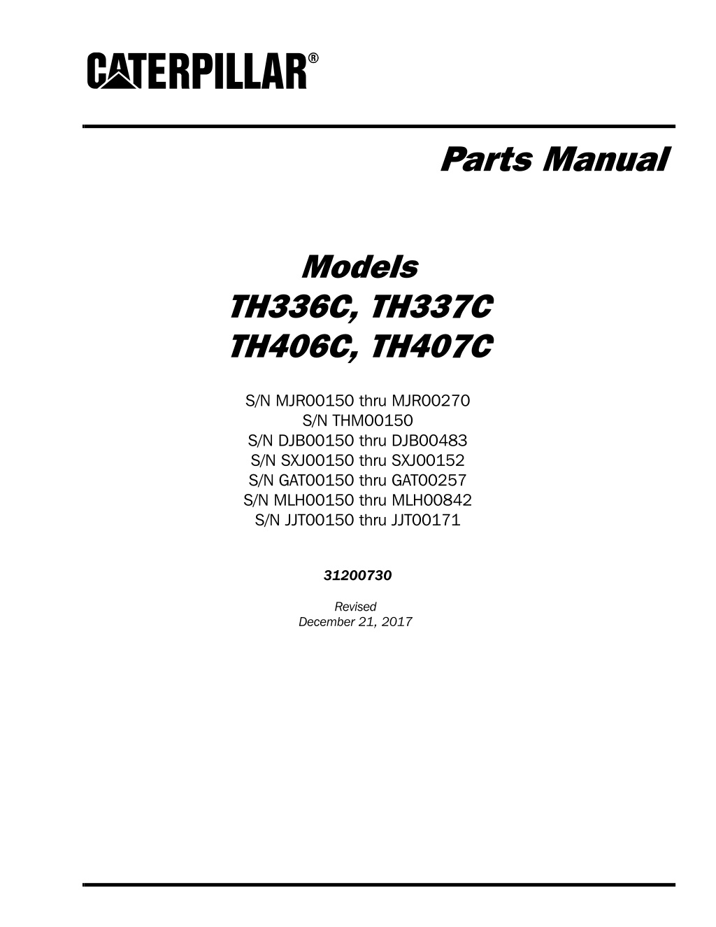 parts manual l.w