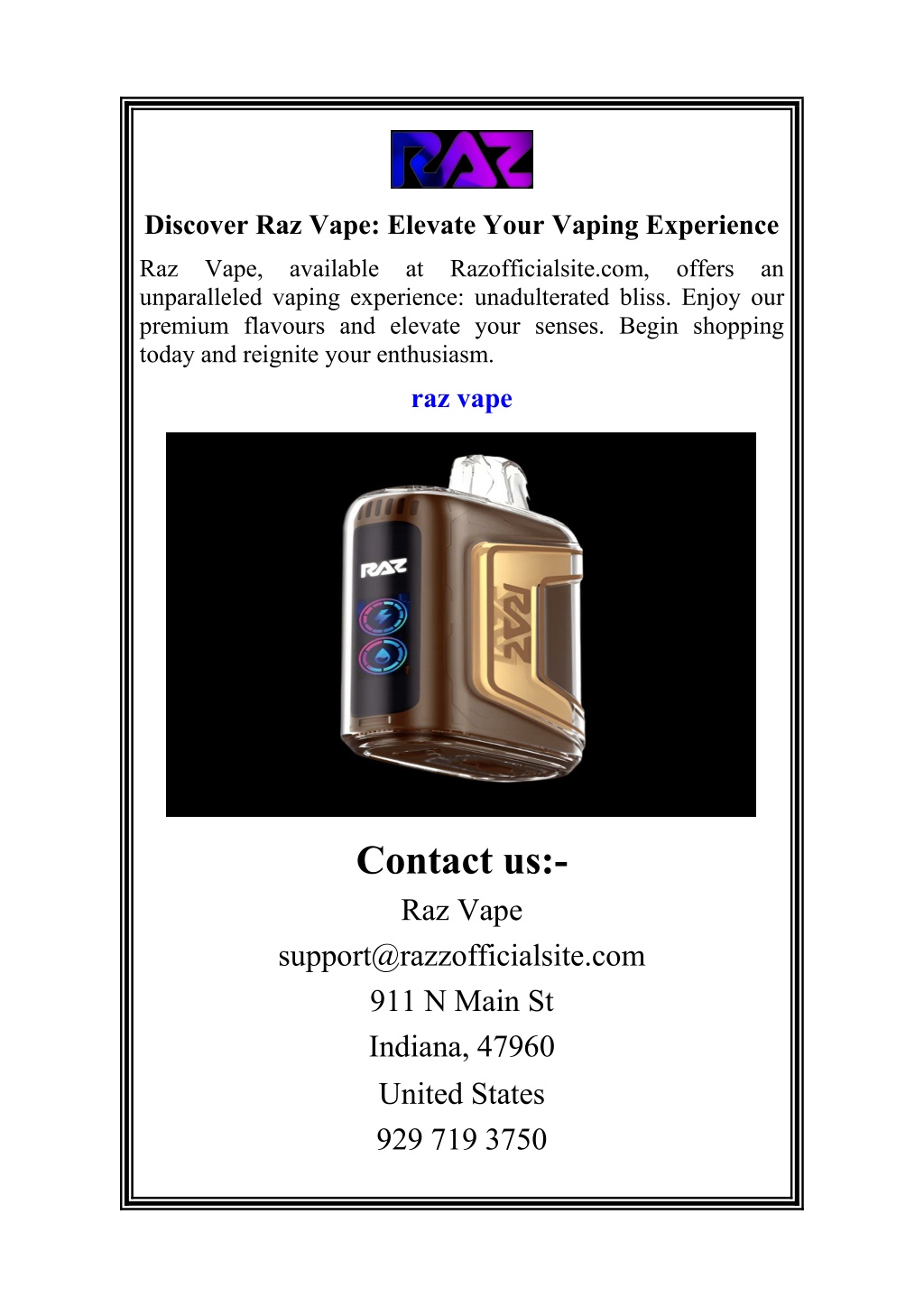 discover raz vape elevate your vaping experience l.w