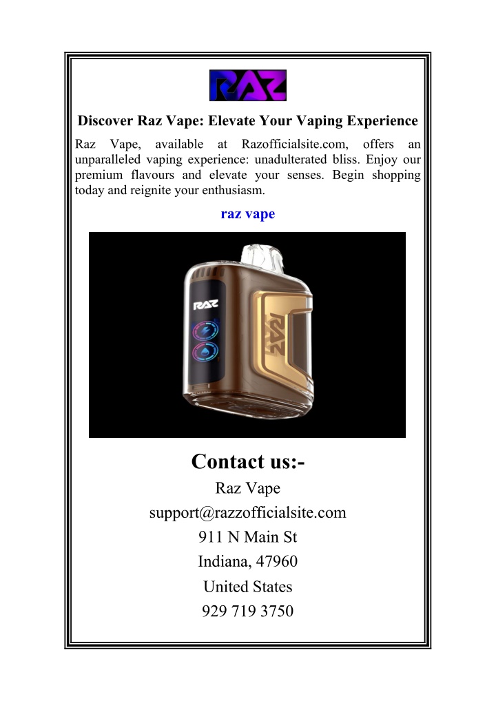 discover raz vape elevate your vaping experience n.w