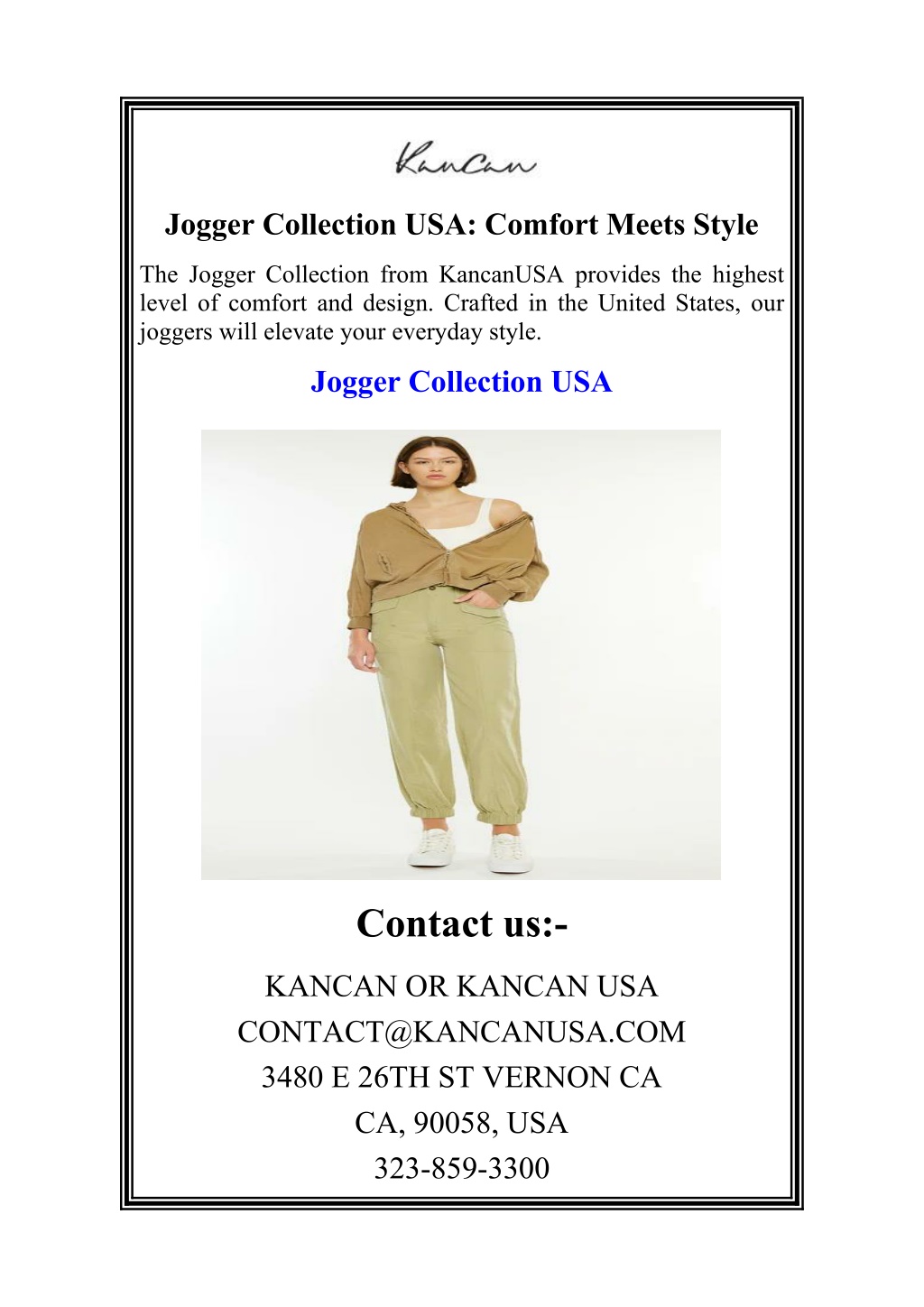 jogger collection usa comfort meets style l.w