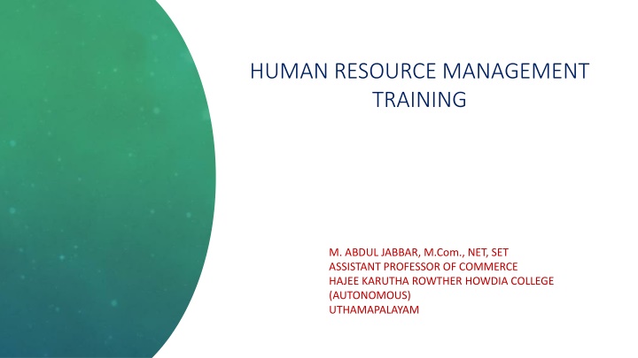 Importance of Training and Development in Human Resource Management