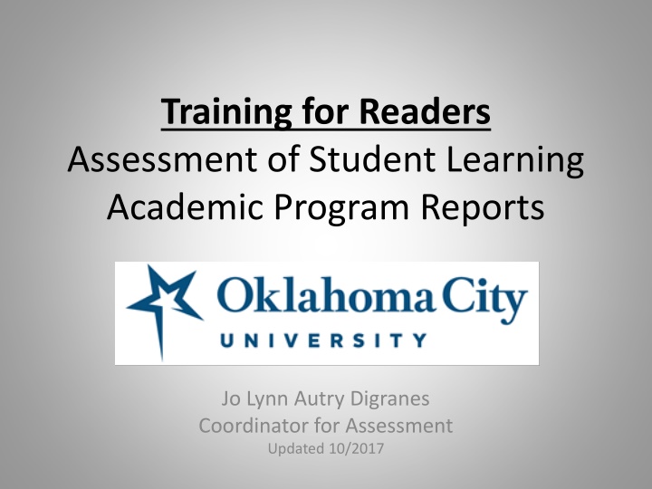 Reader Assessment for Student Learning Improvement