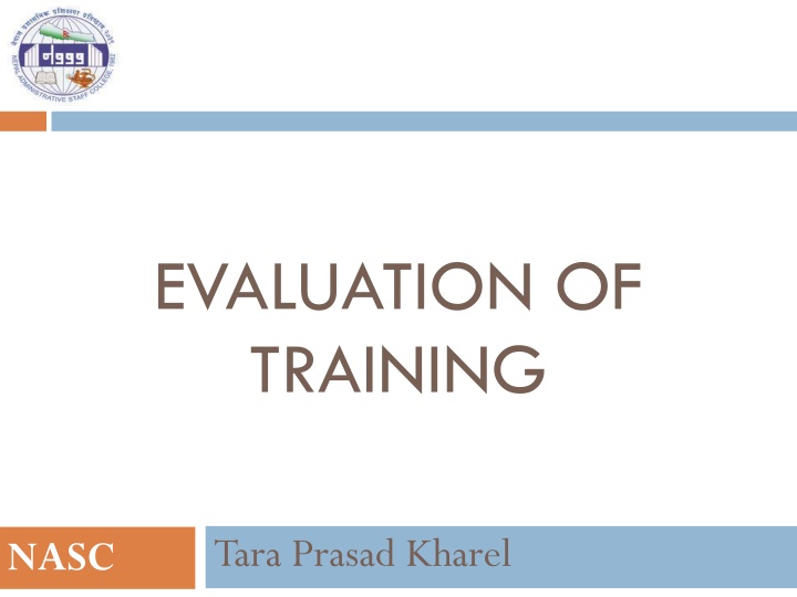 Training Evaluation for Improved Performance