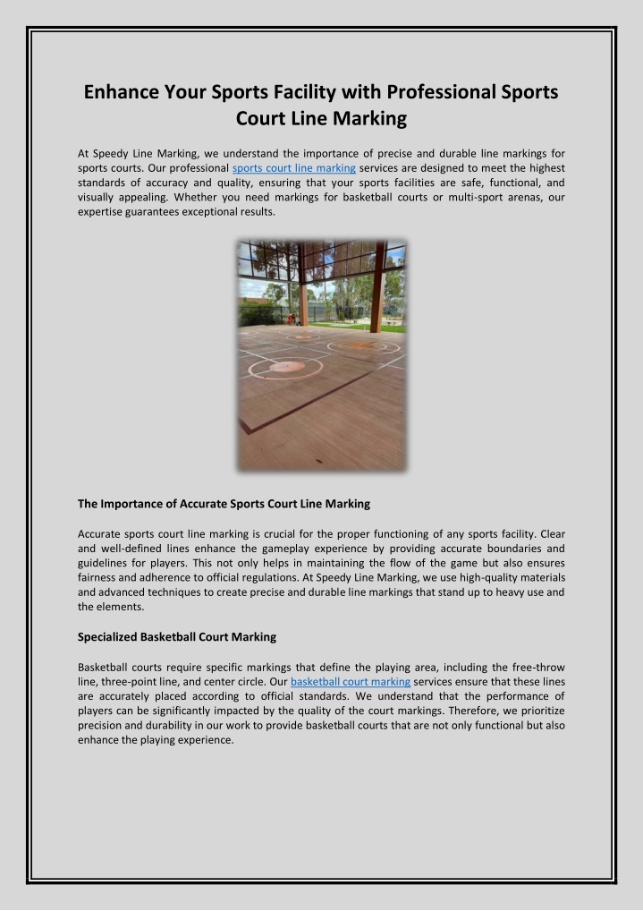 enhance your sports facility with professional n.w