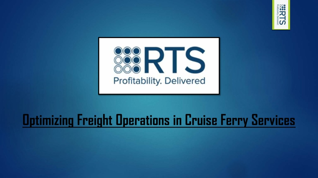 optimizing freight operations in cruise ferry l.w