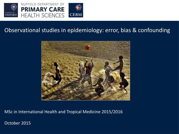 Observational Studies in Epidemiology