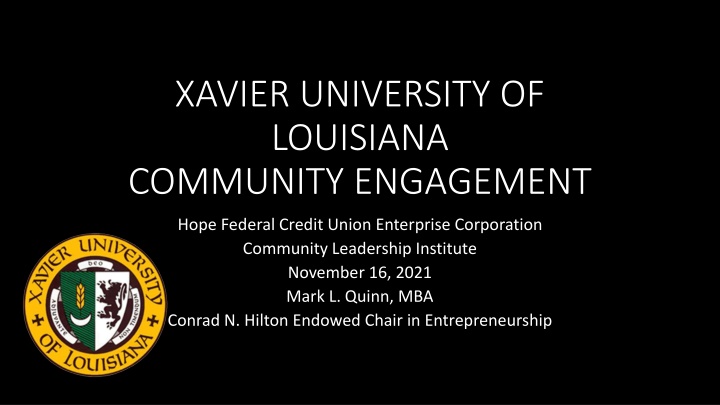 Xavier University of Louisiana Community Engagement Event