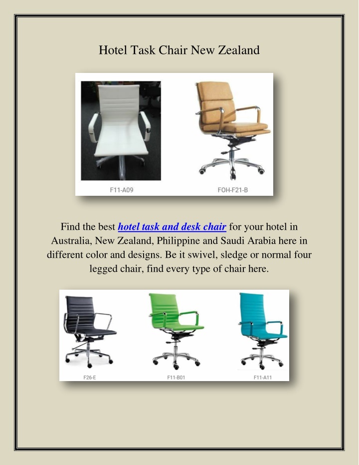 hotel task chair new zealand n.w