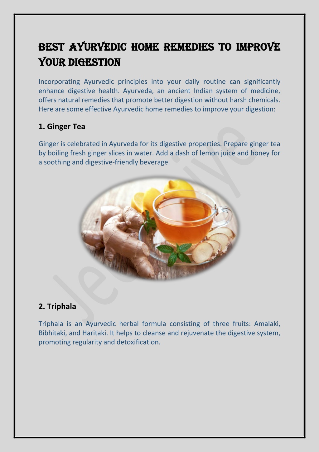 best ayurvedic home remedies to improve best l.w