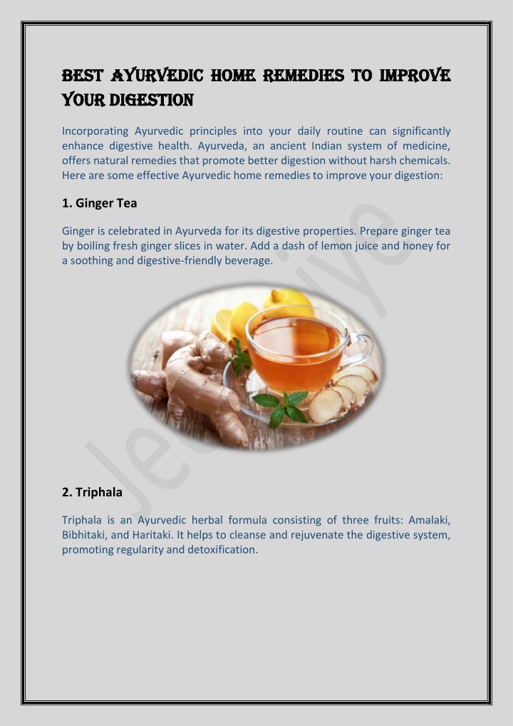 best ayurvedic home remedies to improve best n.w