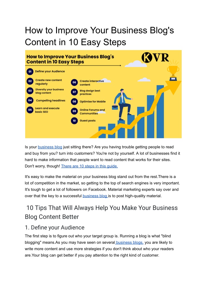 how to improve your business blog s content n.w