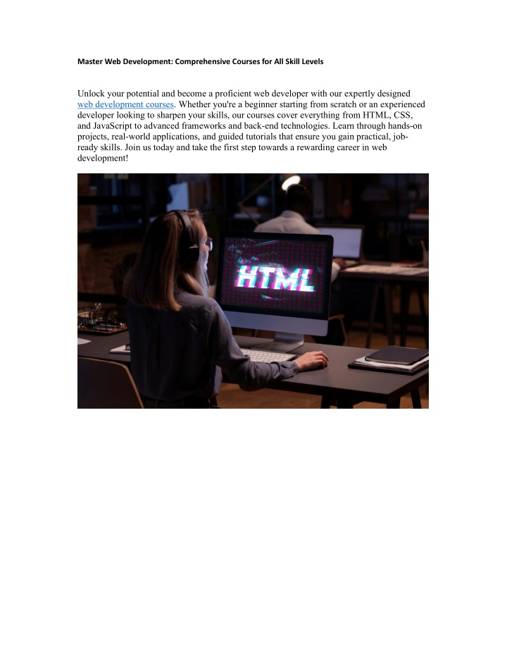 master web development comprehensive courses n.w