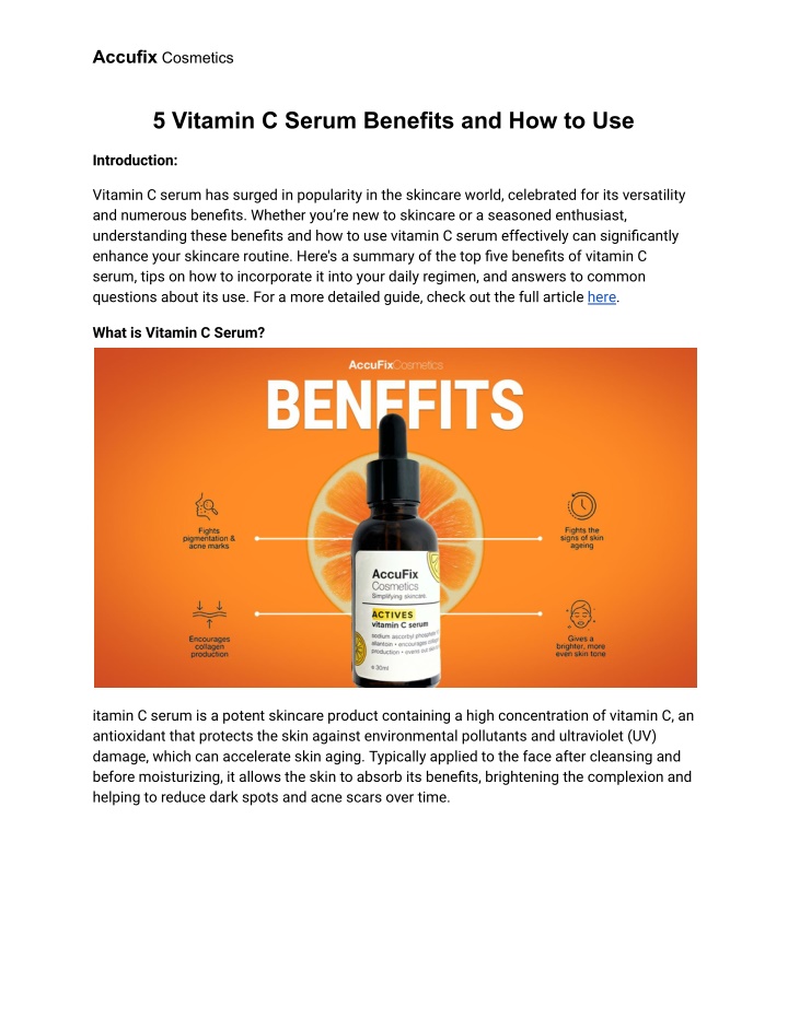 accufix cosmetics n.w