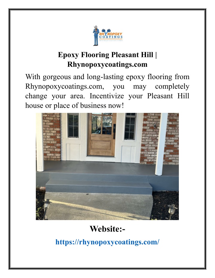 epoxy flooring pleasant hill rhynopoxycoatings n.w