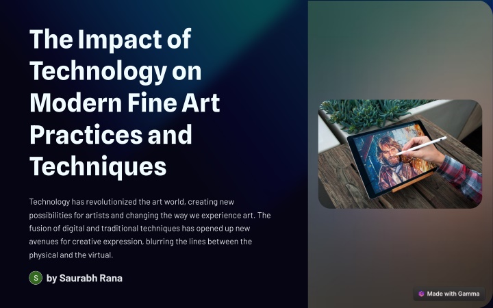 the impact of technology on modern fine n.w