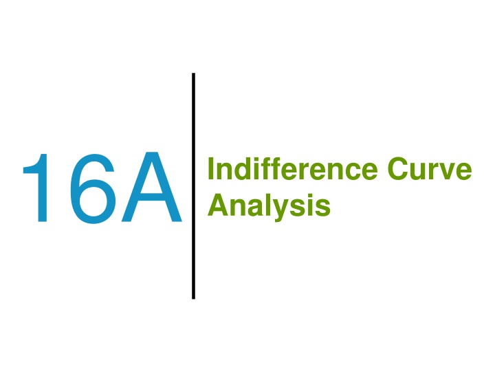Indifference Curve Analysis in Economics