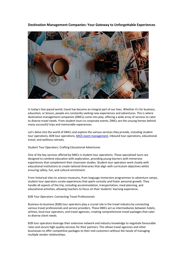 destination management companies your gateway n.w