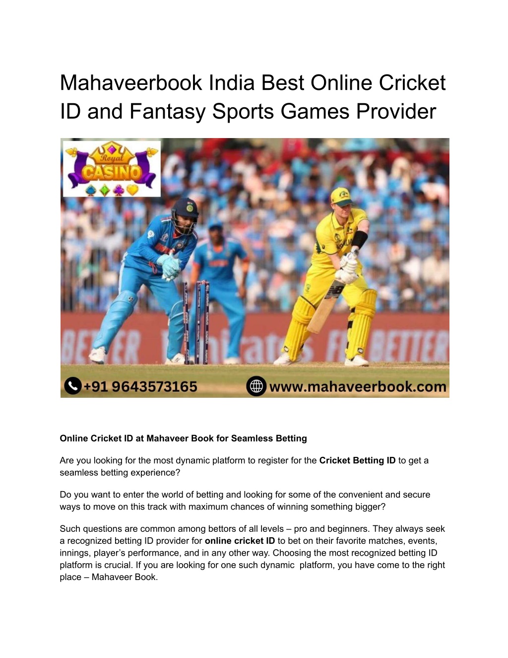 mahaveerbook india best online cricket l.w