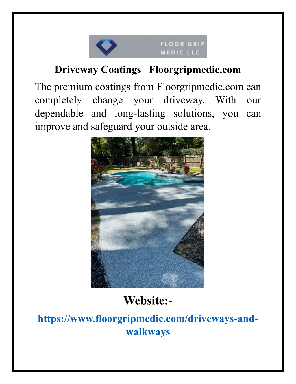 driveway coatings floorgripmedic com l.w