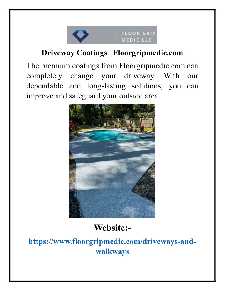 driveway coatings floorgripmedic com n.w