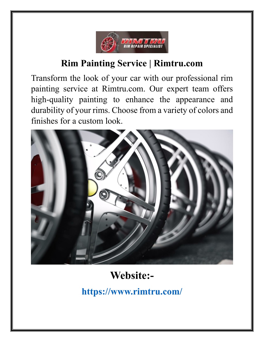 rim painting service rimtru com l.w