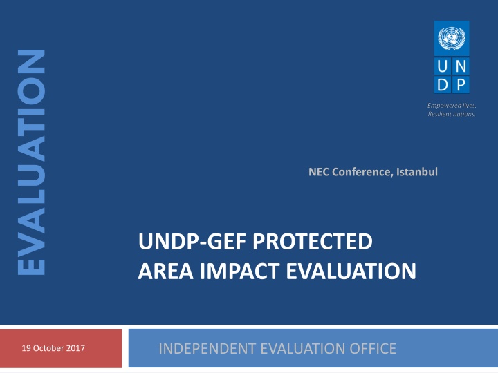 Impact Evaluation of Protected Areas and Biodiversity Conservation Projects