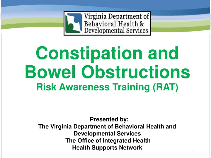 Constipation and Bowel Obstructions Risk